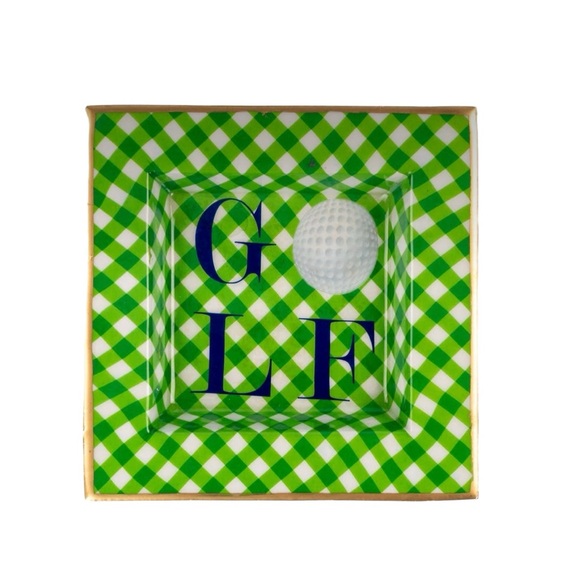 Jaye’s Studio Enameled Tee Time Trinket Tray, NWT $58 - Picture 2 of 7